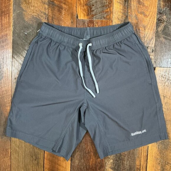 Bamboo Ave Boundless Shorts Black Drawstring Athletic Swim Hybrid Men’s Size Lar - Picture 6 of 9
